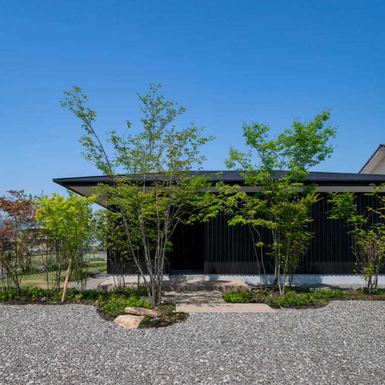広々LDKに家族が集う焼杉の平屋